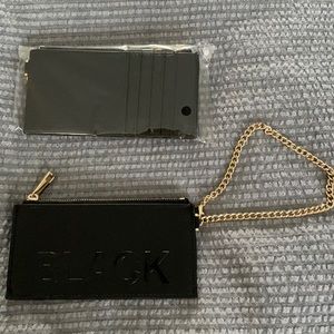 Black leather wallet